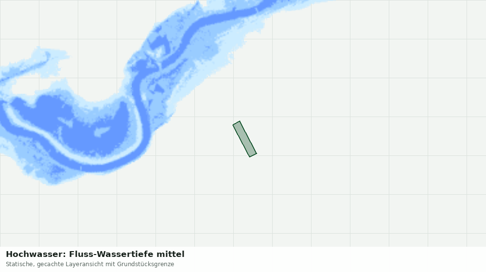 Statische Kartenansicht: Hochwasser: Fluss-Wassertiefe mittel