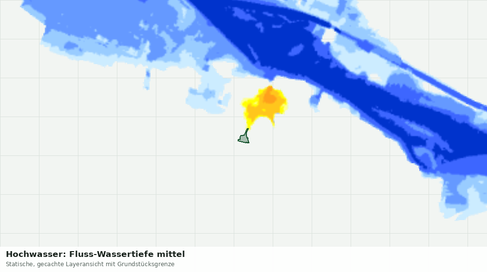 Statische Kartenansicht: Hochwasser: Fluss-Wassertiefe mittel