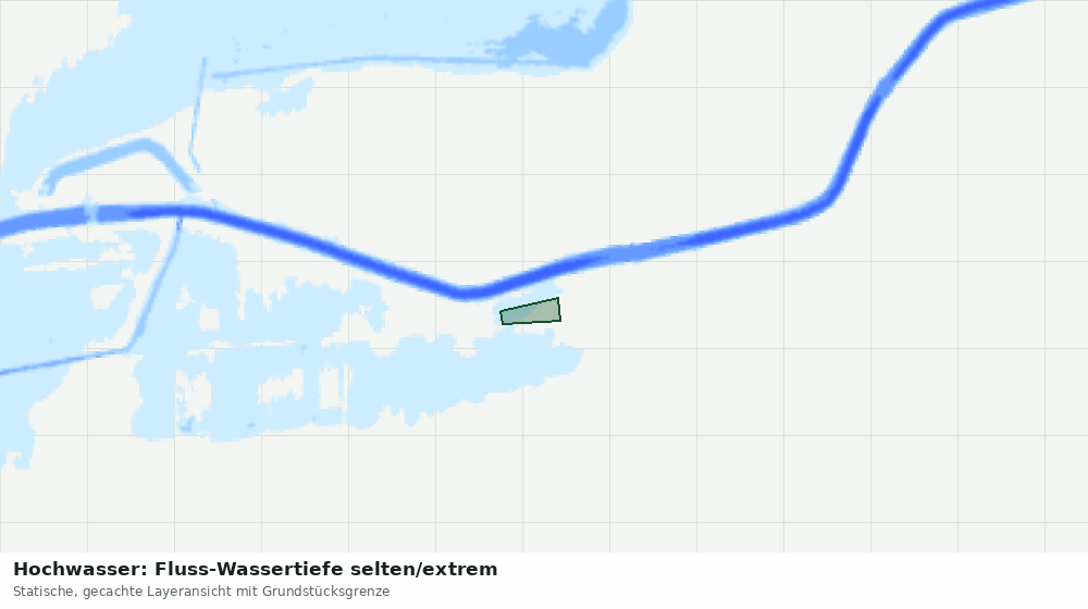 Statische Kartenansicht: Hochwasser: Fluss-Wassertiefe selten/extrem