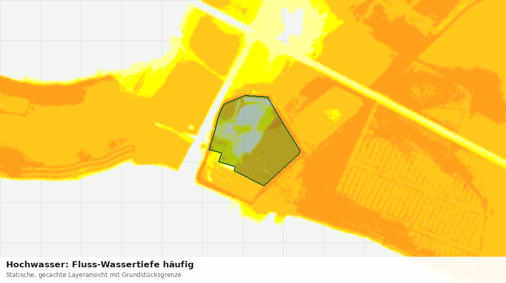 Statische Kartenansicht: Hochwasser: Fluss-Wassertiefe häufig