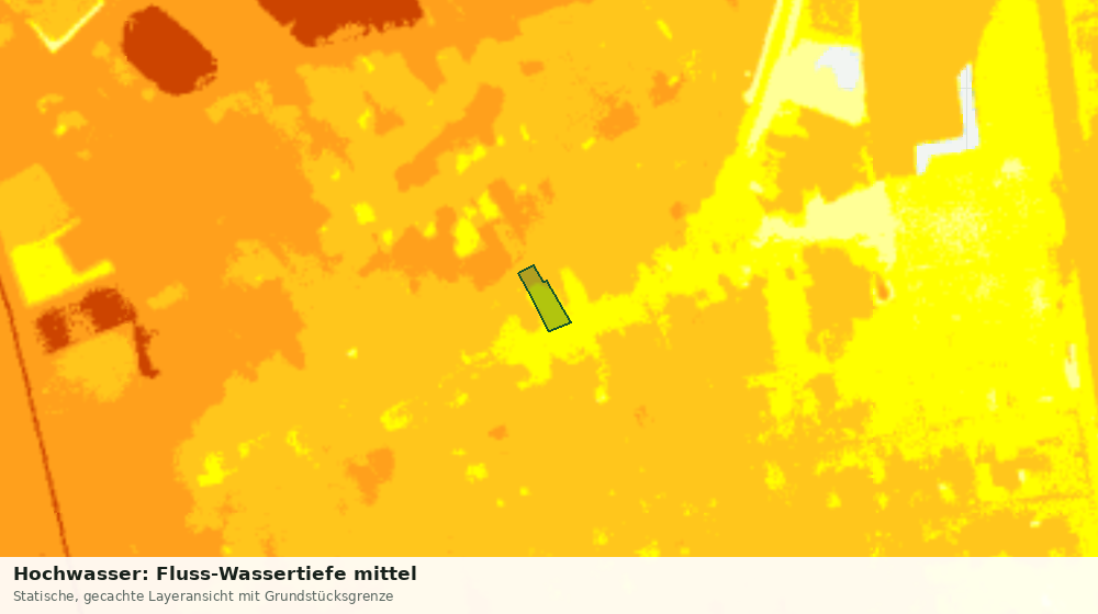 Statische Kartenansicht: Hochwasser: Fluss-Wassertiefe mittel