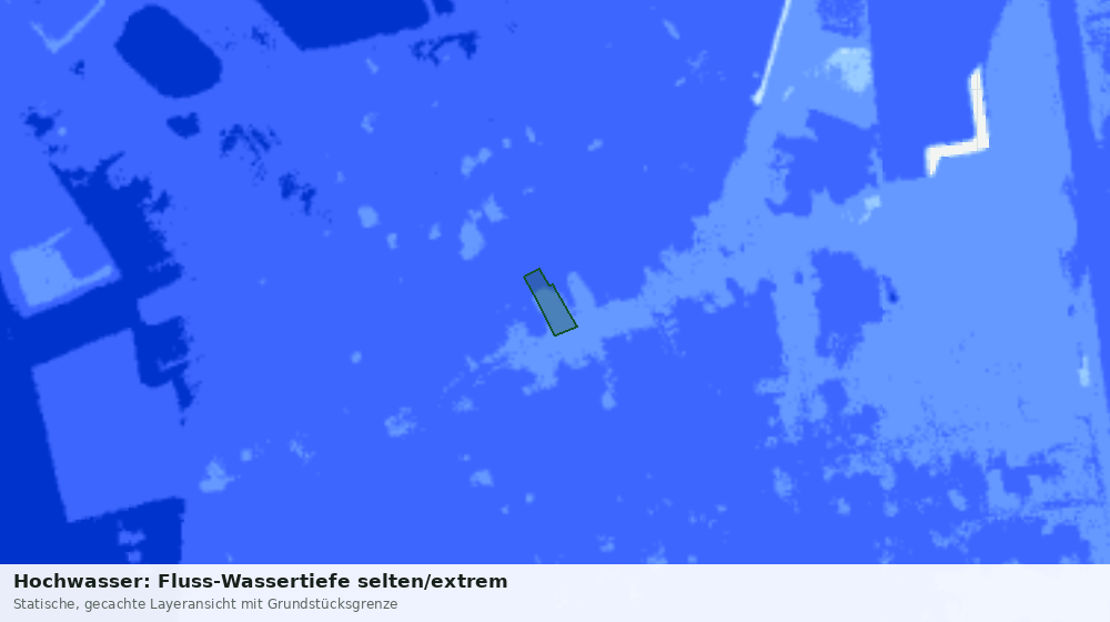Statische Kartenansicht: Hochwasser: Fluss-Wassertiefe selten/extrem