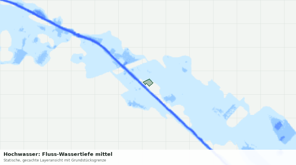 Statische Kartenansicht: Hochwasser: Fluss-Wassertiefe mittel
