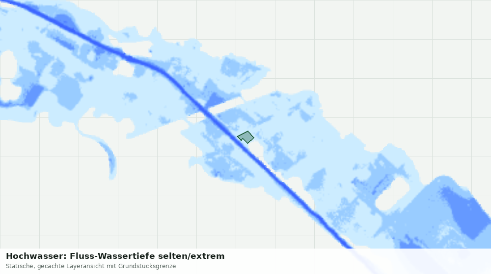 Statische Kartenansicht: Hochwasser: Fluss-Wassertiefe selten/extrem