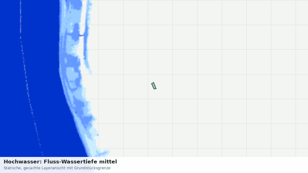 Statische Kartenansicht: Hochwasser: Fluss-Wassertiefe mittel
