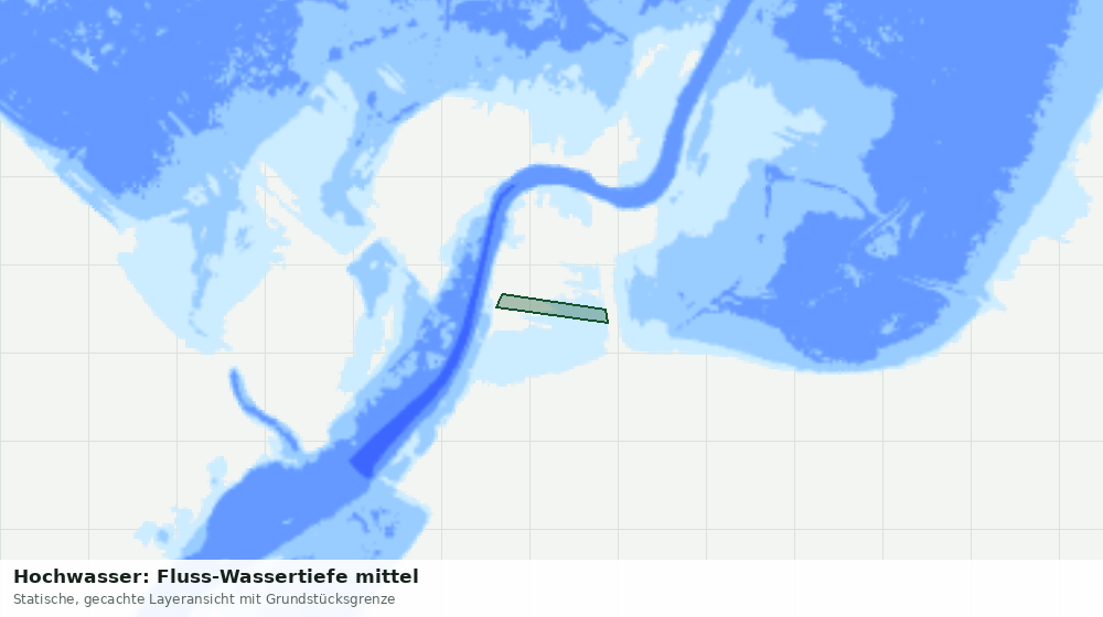 Statische Kartenansicht: Hochwasser: Fluss-Wassertiefe mittel