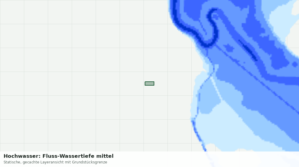 Statische Kartenansicht: Hochwasser: Fluss-Wassertiefe mittel