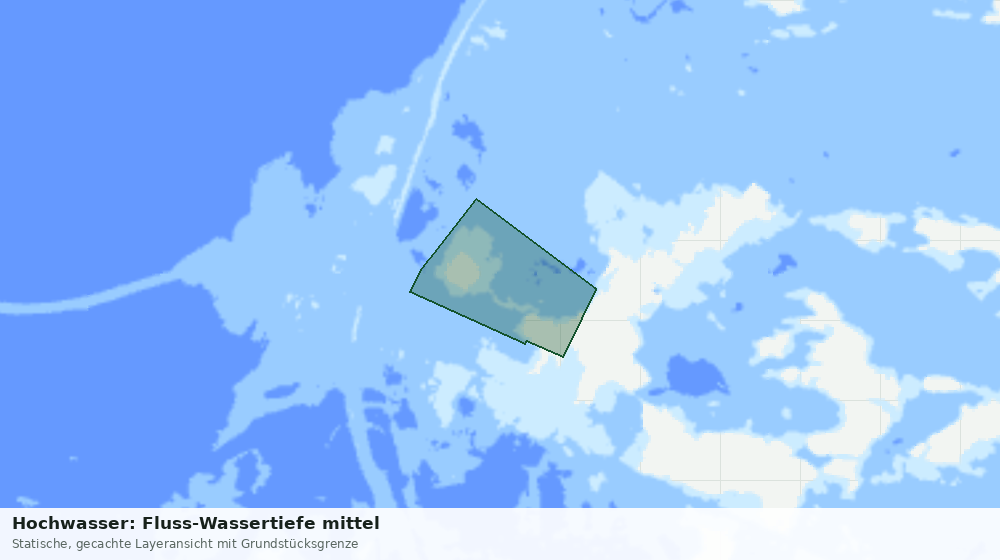 Statische Kartenansicht: Hochwasser: Fluss-Wassertiefe mittel
