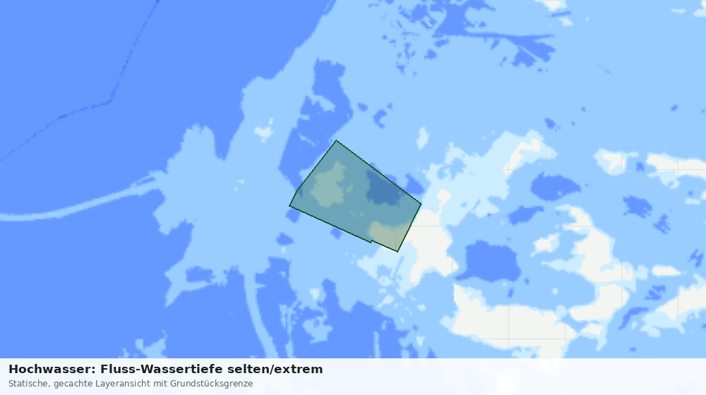 Statische Kartenansicht: Hochwasser: Fluss-Wassertiefe selten/extrem