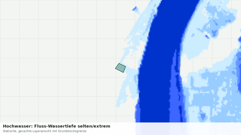Statische Kartenansicht: Hochwasser: Fluss-Wassertiefe selten/extrem