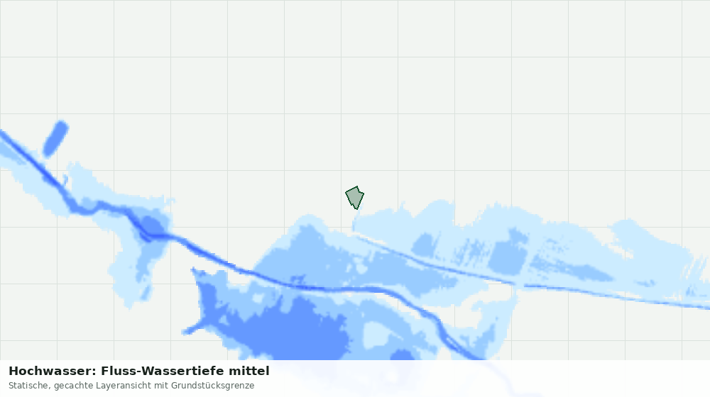 Statische Kartenansicht: Hochwasser: Fluss-Wassertiefe mittel