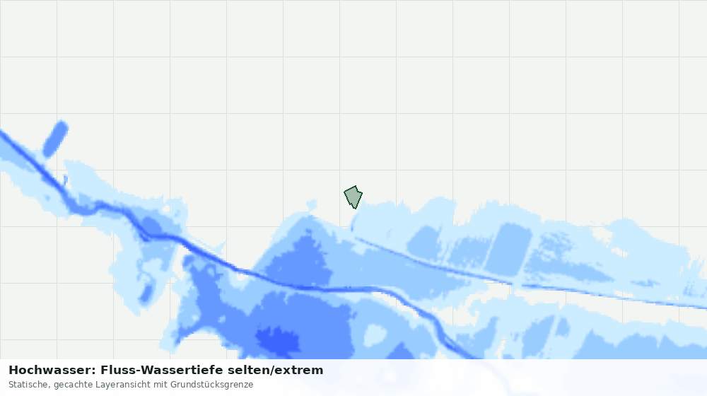 Statische Kartenansicht: Hochwasser: Fluss-Wassertiefe selten/extrem