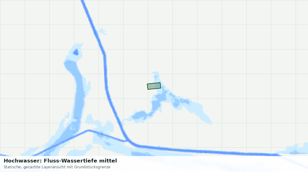 Statische Kartenansicht: Hochwasser: Fluss-Wassertiefe mittel