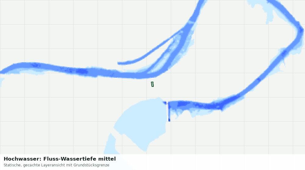 Statische Kartenansicht: Hochwasser: Fluss-Wassertiefe mittel