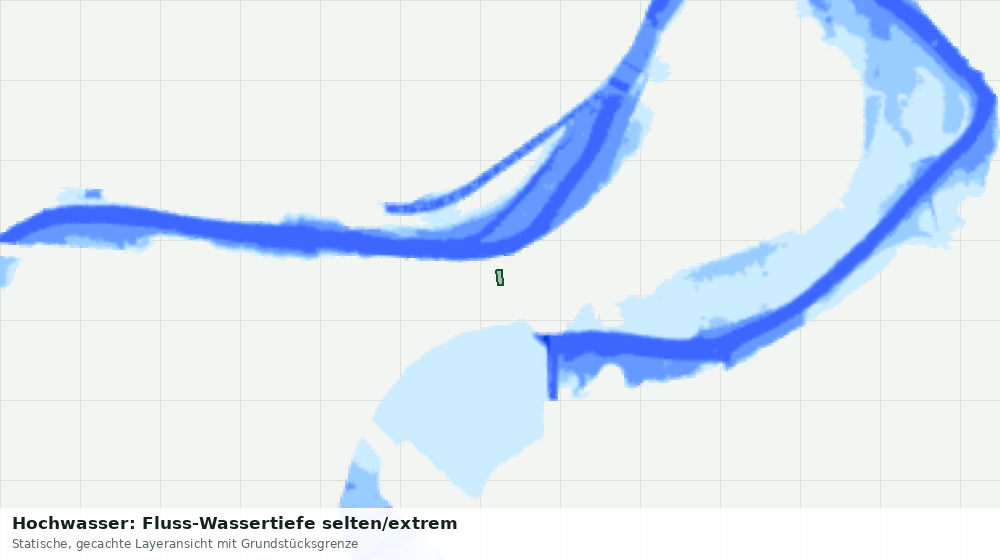 Statische Kartenansicht: Hochwasser: Fluss-Wassertiefe selten/extrem