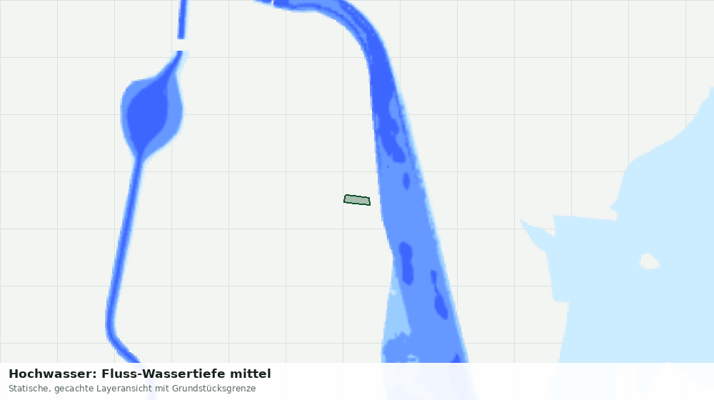 Statische Kartenansicht: Hochwasser: Fluss-Wassertiefe mittel