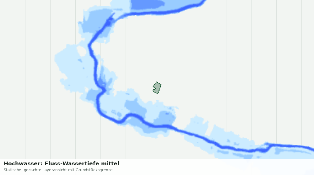 Statische Kartenansicht: Hochwasser: Fluss-Wassertiefe mittel