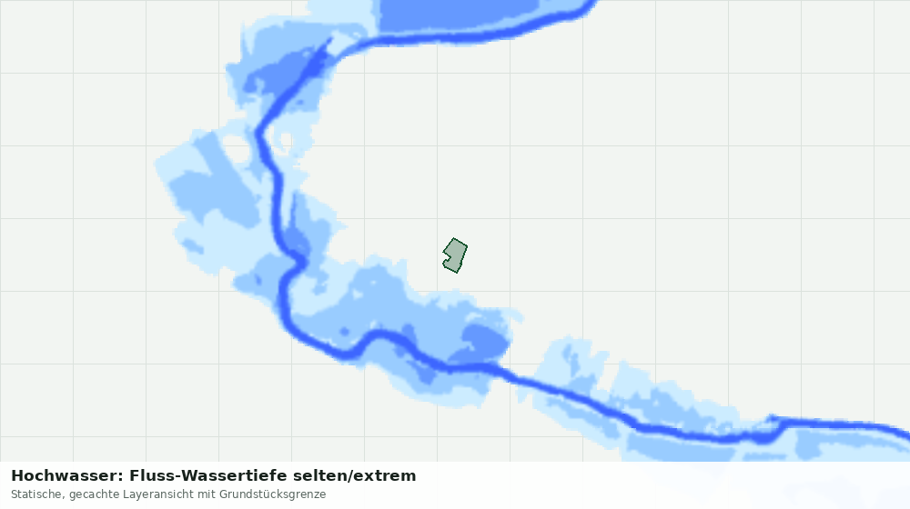 Statische Kartenansicht: Hochwasser: Fluss-Wassertiefe selten/extrem