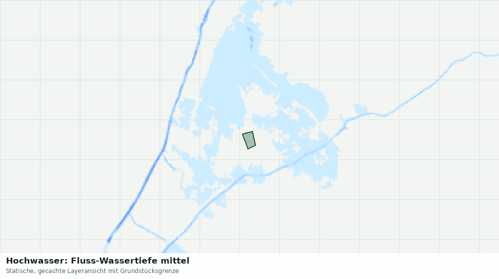 Statische Kartenansicht: Hochwasser: Fluss-Wassertiefe mittel
