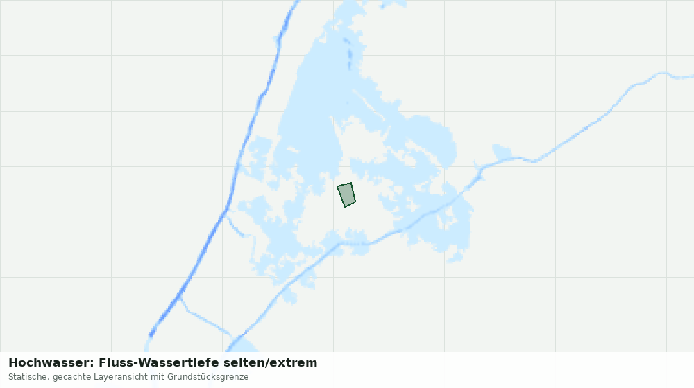 Statische Kartenansicht: Hochwasser: Fluss-Wassertiefe selten/extrem