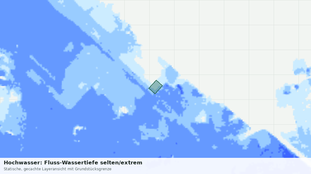Statische Kartenansicht: Hochwasser: Fluss-Wassertiefe selten/extrem
