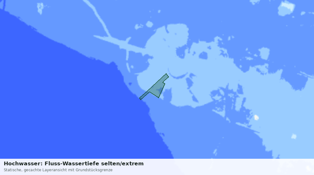 Statische Kartenansicht: Hochwasser: Fluss-Wassertiefe selten/extrem