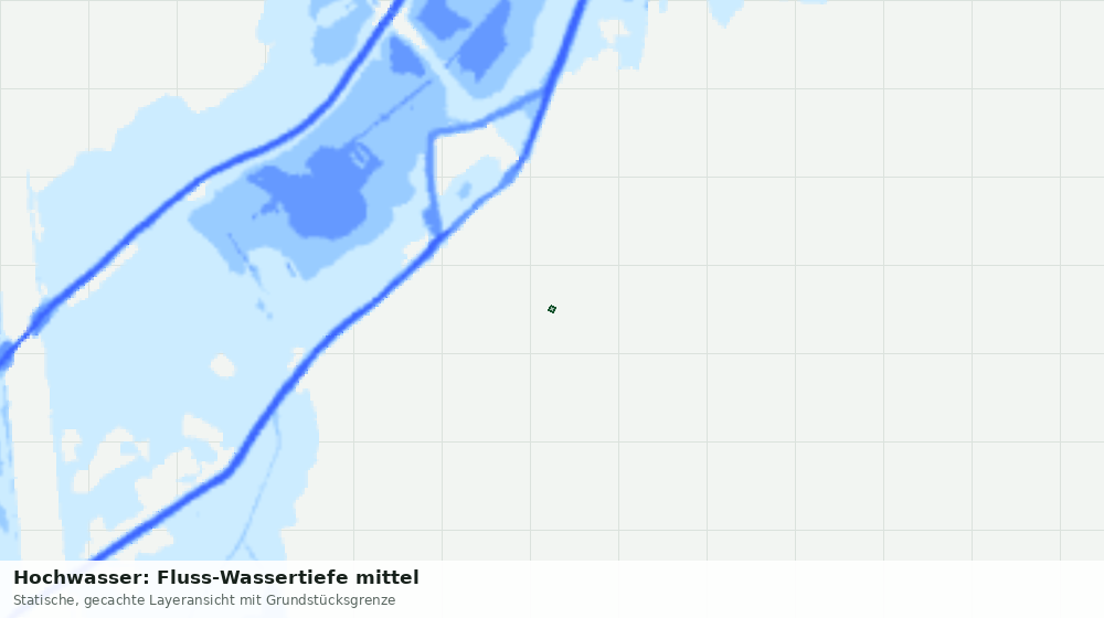 Statische Kartenansicht: Hochwasser: Fluss-Wassertiefe mittel