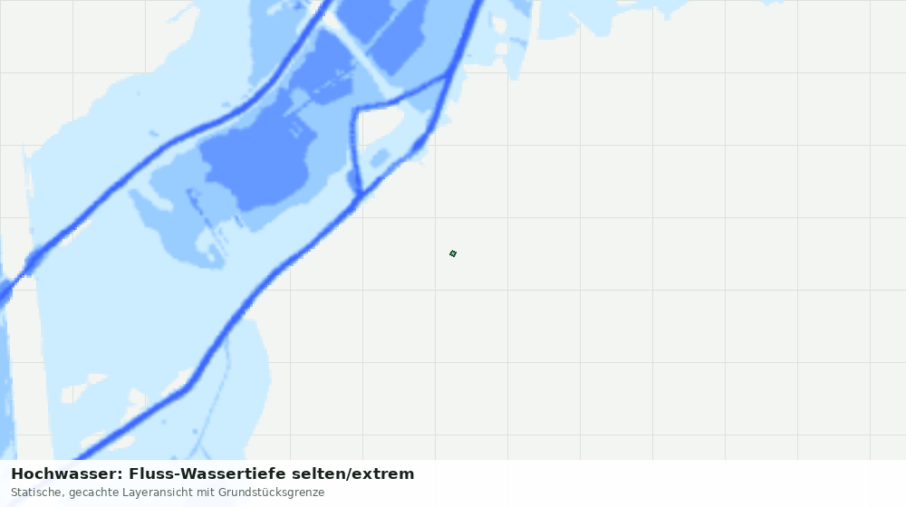 Statische Kartenansicht: Hochwasser: Fluss-Wassertiefe selten/extrem