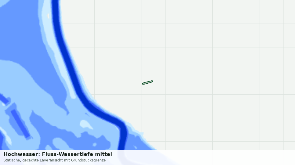 Statische Kartenansicht: Hochwasser: Fluss-Wassertiefe mittel