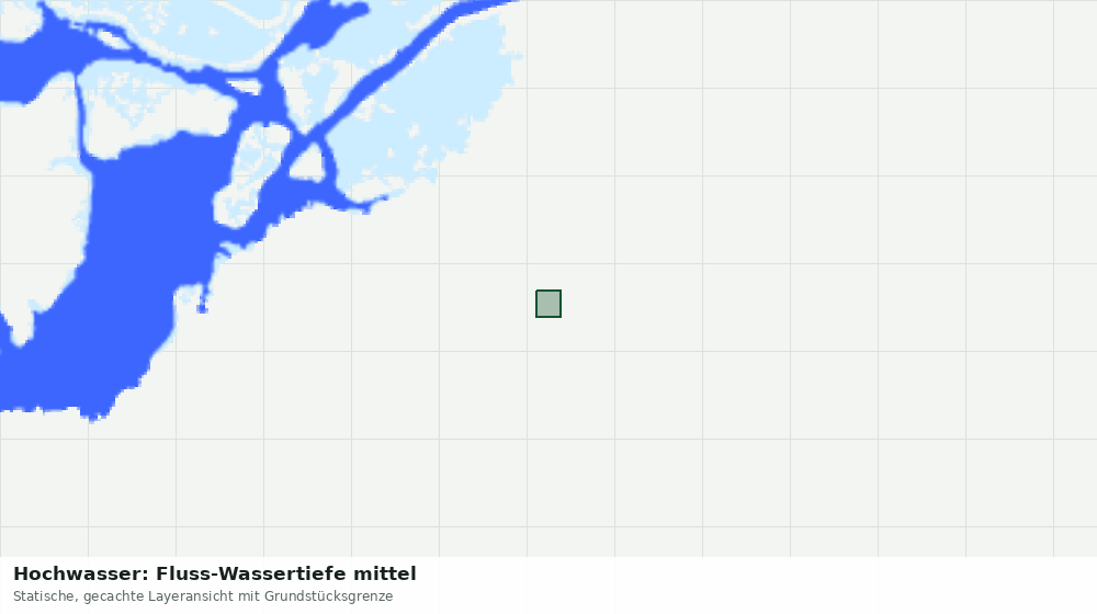 Statische Kartenansicht: Hochwasser: Fluss-Wassertiefe mittel