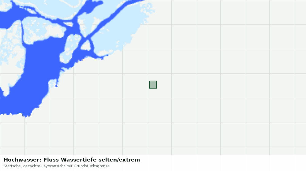 Statische Kartenansicht: Hochwasser: Fluss-Wassertiefe selten/extrem