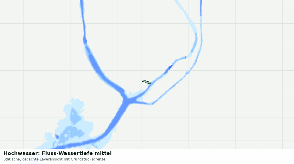 Statische Kartenansicht: Hochwasser: Fluss-Wassertiefe mittel
