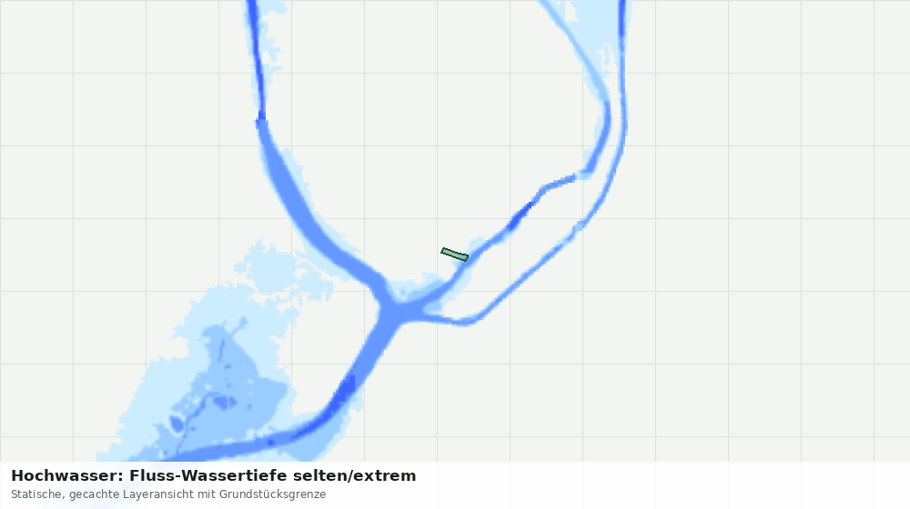 Statische Kartenansicht: Hochwasser: Fluss-Wassertiefe selten/extrem