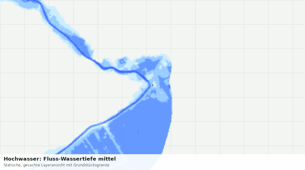 Statische Kartenansicht: Hochwasser: Fluss-Wassertiefe mittel
