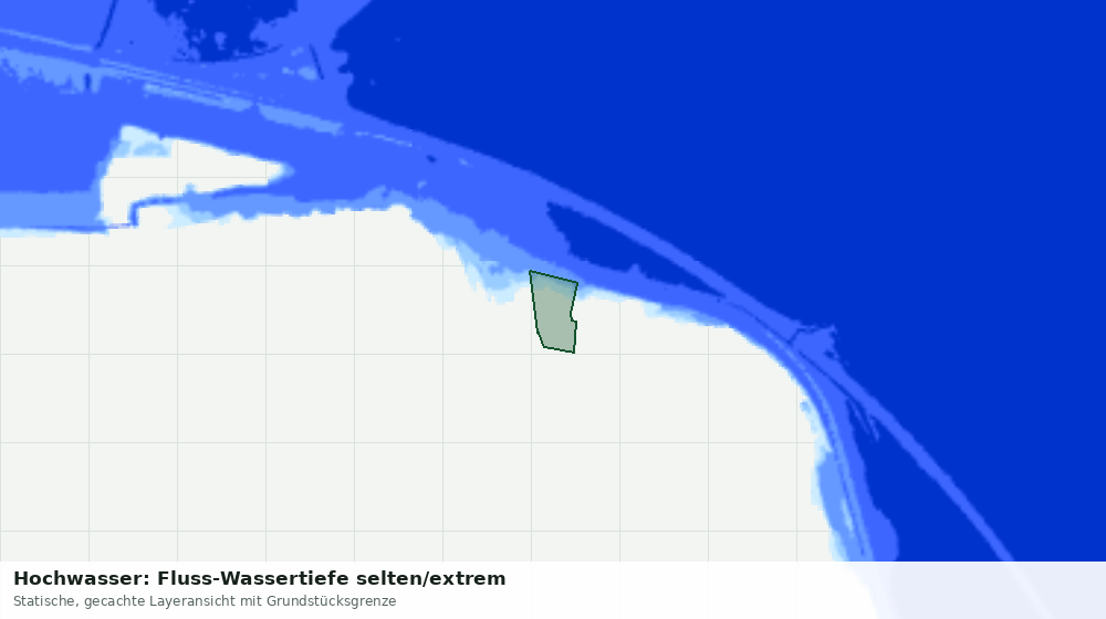 Statische Kartenansicht: Hochwasser: Fluss-Wassertiefe selten/extrem