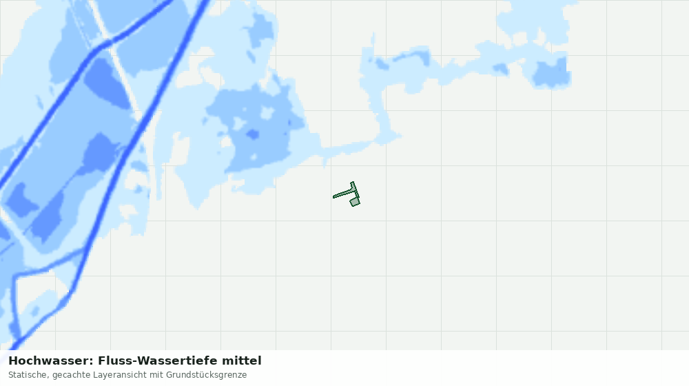 Statische Kartenansicht: Hochwasser: Fluss-Wassertiefe mittel