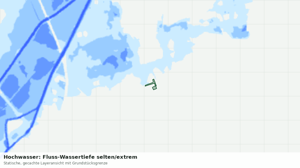 Statische Kartenansicht: Hochwasser: Fluss-Wassertiefe selten/extrem