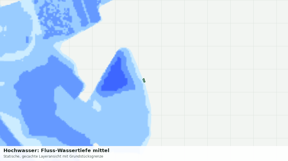 Statische Kartenansicht: Hochwasser: Fluss-Wassertiefe mittel