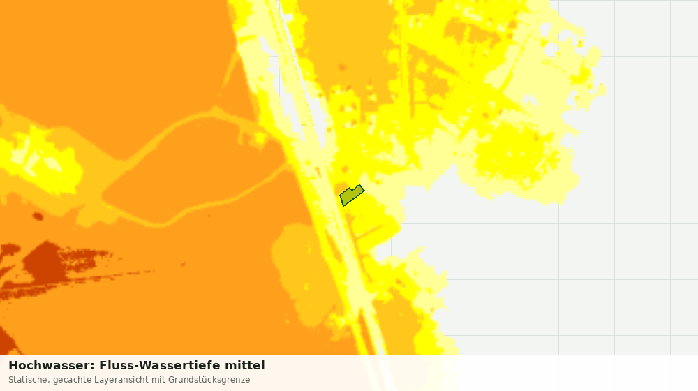 Statische Kartenansicht: Hochwasser: Fluss-Wassertiefe mittel