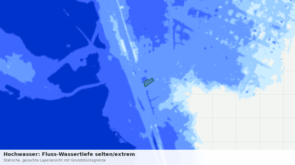 Statische Kartenansicht: Hochwasser: Fluss-Wassertiefe selten/extrem
