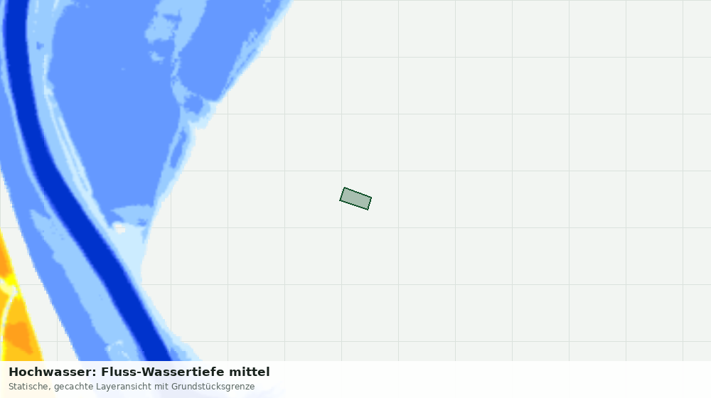 Statische Kartenansicht: Hochwasser: Fluss-Wassertiefe mittel