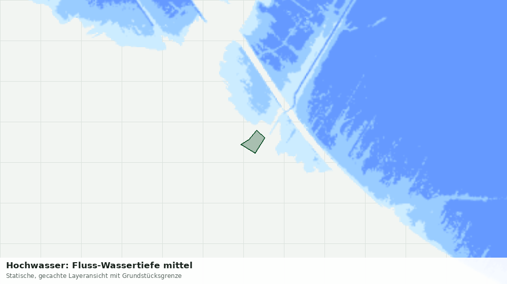 Statische Kartenansicht: Hochwasser: Fluss-Wassertiefe mittel