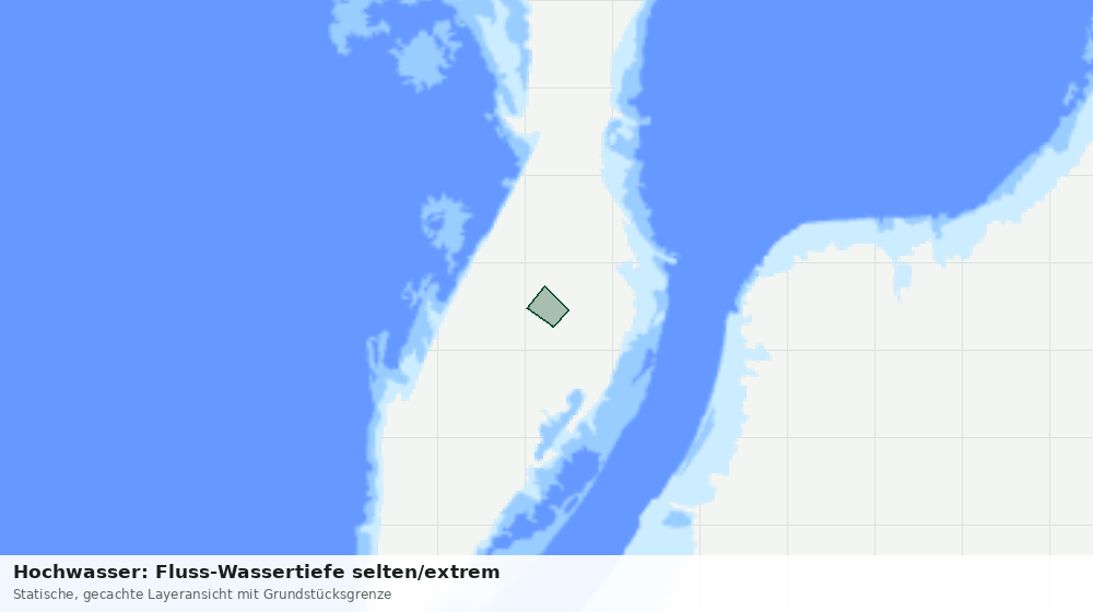 Statische Kartenansicht: Hochwasser: Fluss-Wassertiefe selten/extrem