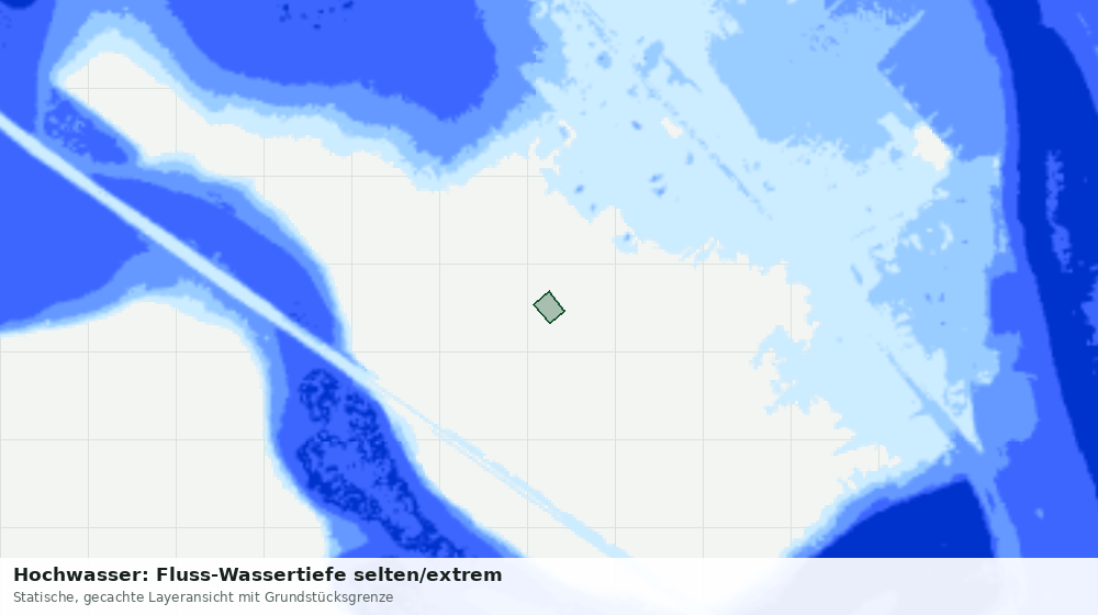 Statische Kartenansicht: Hochwasser: Fluss-Wassertiefe selten/extrem