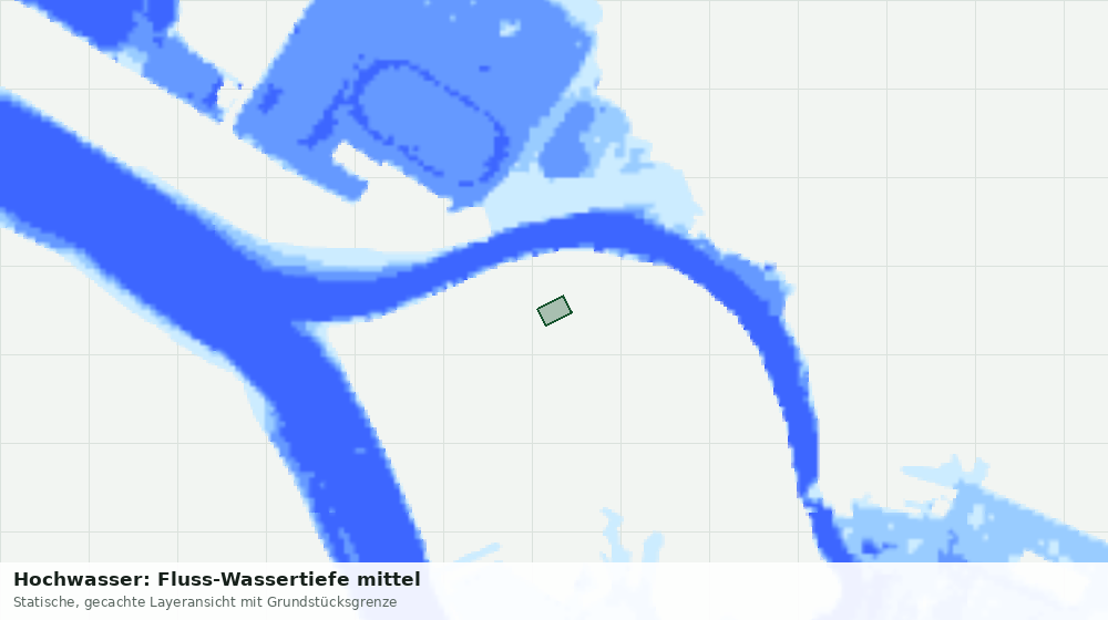 Statische Kartenansicht: Hochwasser: Fluss-Wassertiefe mittel