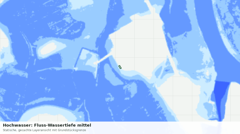 Statische Kartenansicht: Hochwasser: Fluss-Wassertiefe mittel