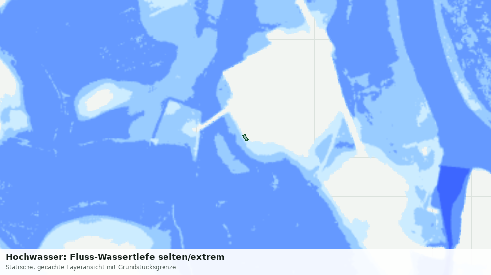 Statische Kartenansicht: Hochwasser: Fluss-Wassertiefe selten/extrem