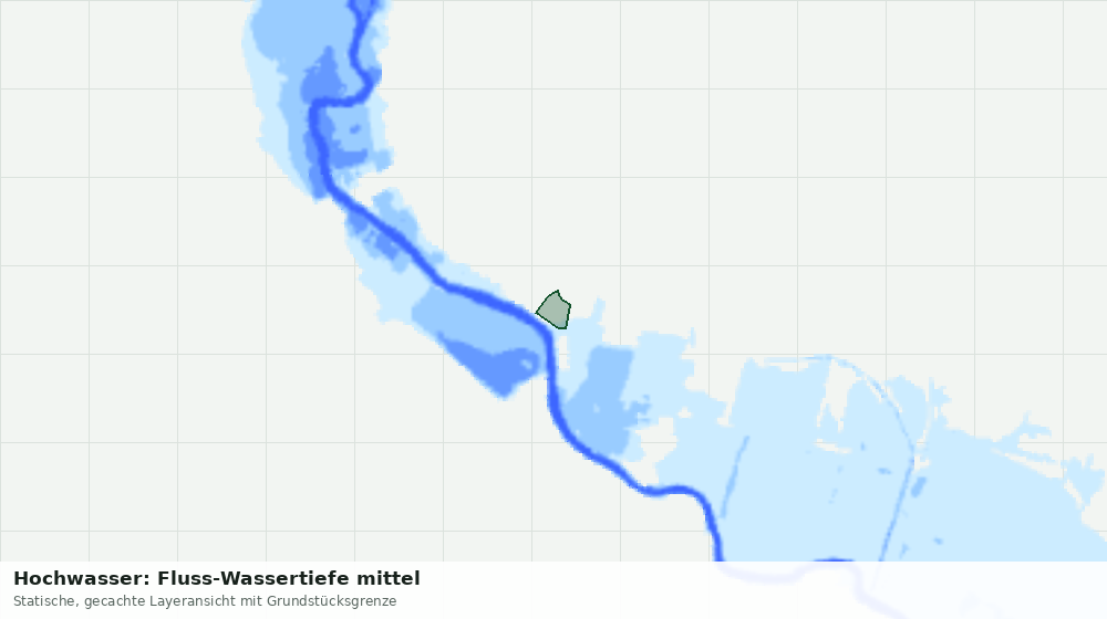 Statische Kartenansicht: Hochwasser: Fluss-Wassertiefe mittel
