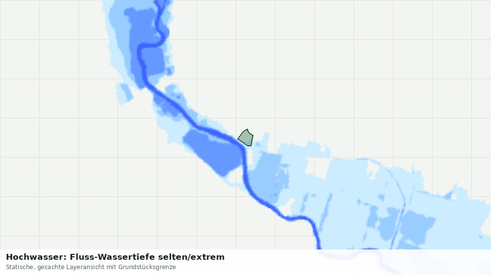 Statische Kartenansicht: Hochwasser: Fluss-Wassertiefe selten/extrem
