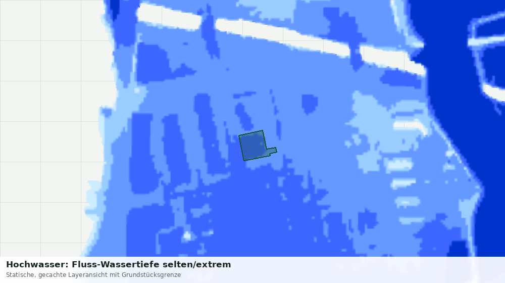 Statische Kartenansicht: Hochwasser: Fluss-Wassertiefe selten/extrem